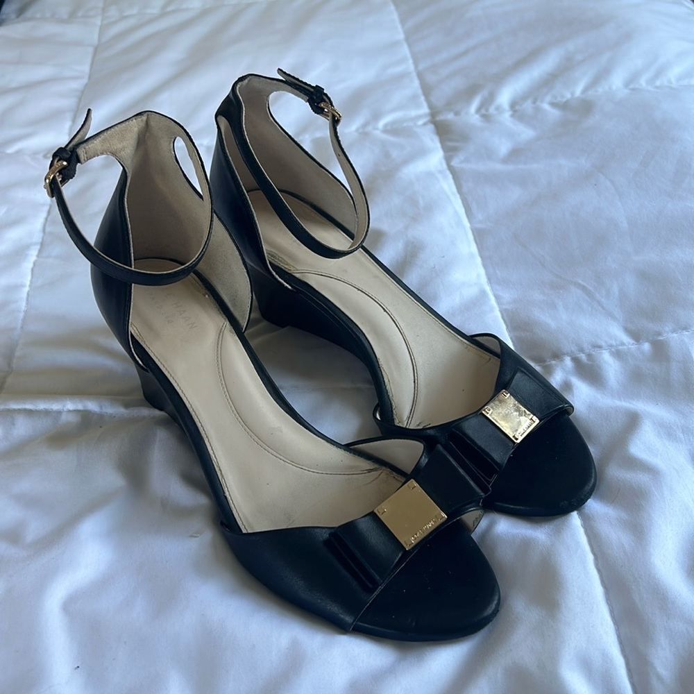 Cole Haan Grand 360 peep toe wedge